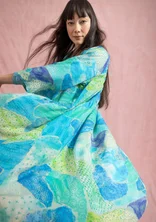 “Supernova” woven lyocell/linen dress - light indigo