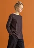 Essential striped top in organic cotton (black/french roast XS)