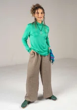 Woven “Bodil” pants in linen - mole