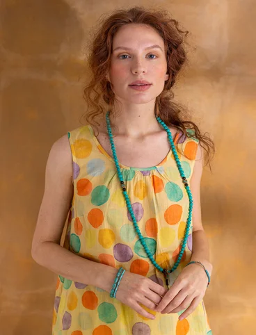 “Aniane” woven dress in organic cotton - sunbeam