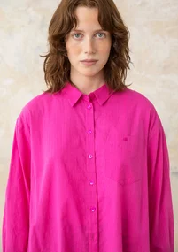 Woven shirt in organic cotton - hibiscus