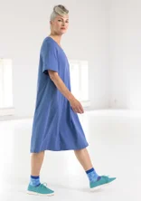 “Millie” organic cotton/modal jersey dress - mountain blue