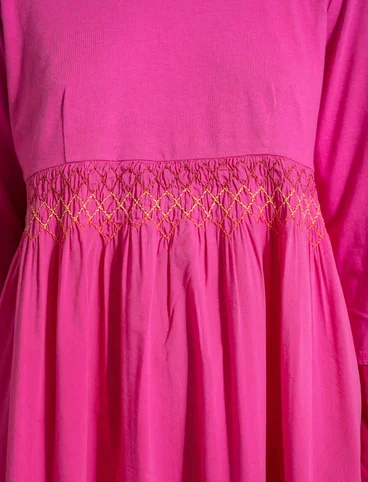 Tricot jurk van biologisch katoen/modal - hibiscus