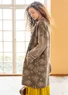 “Aria” reversible knit coat in felted wool. (clay M)