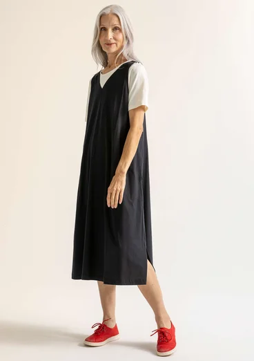 Organic cotton jersey dress - black