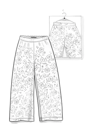 Pantalon "Hazel" en jersey de coton biologique/élasthanne - gris clair