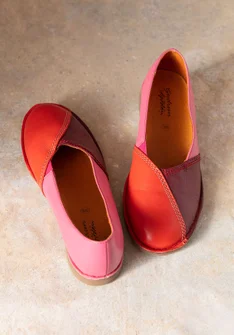 Nappa shoes - bright red