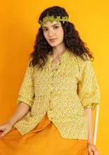 “Neela” woven organic cotton blouse - sunbeam