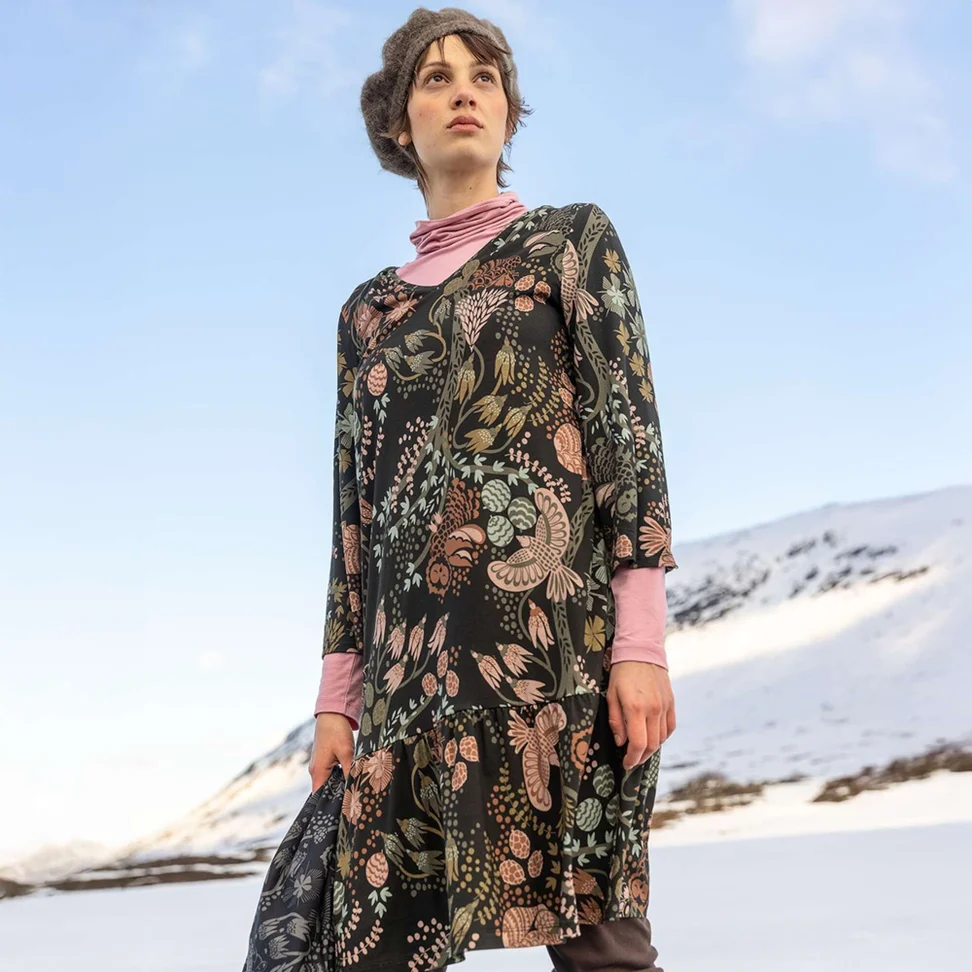 “Yura” organic lyocell/elastane jersey dress - black