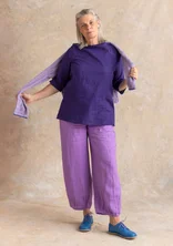 Woven linen trousers - purple cosmos
